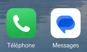 Application téléphone et messages.